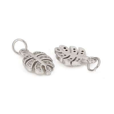 Brass Micro Pave Cubic Zirconia Charms X-ZIRC-L096-05P-1