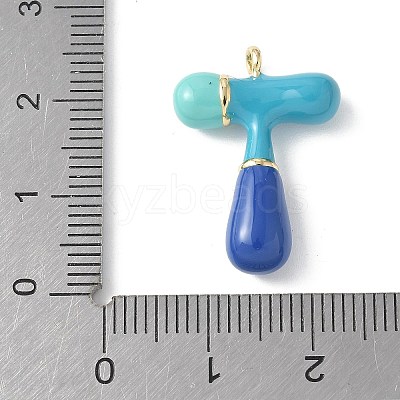 Brass Enamel Pendants KK-E093-03G-T-01-1