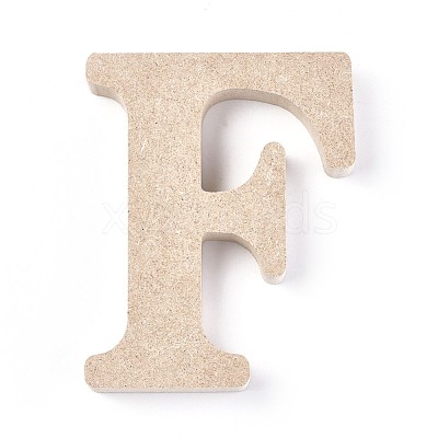 Letter Unfinished Wood Slices DIY-WH0162-62F-1