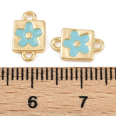 Brass Enamel Connector Charms KK-H078-03A-G02-1