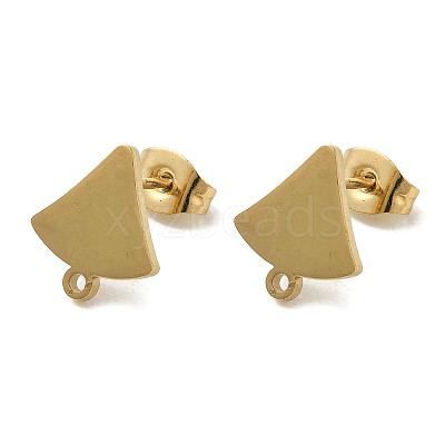Ion Plating(IP) 304 Stainless Steel Stud Earring Findings STAS-I206-30G-1