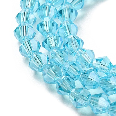 Transparent Electroplate Glass Beads Strands EGLA-A039-T4mm-A20-1