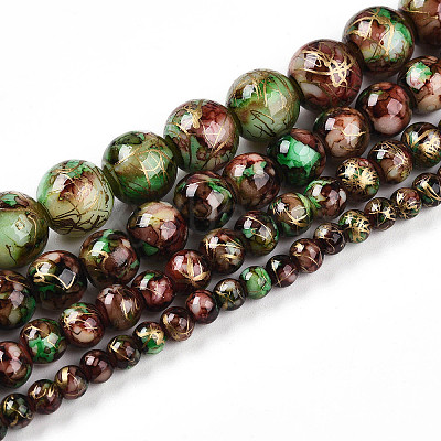 Baking Paint Glass Beads X1-DGLA-N003-8mm-B07-1
