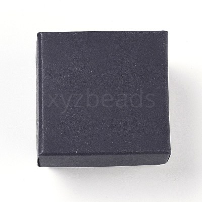 Kraft Paper Cardboard Jewelry Ring Boxes LS-CBOX-G015-01-1