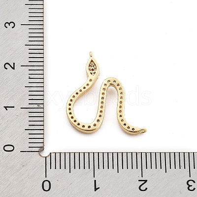 Brass Micro Pave Cubic Zirconia Pendants KK-M321-01A-G-1