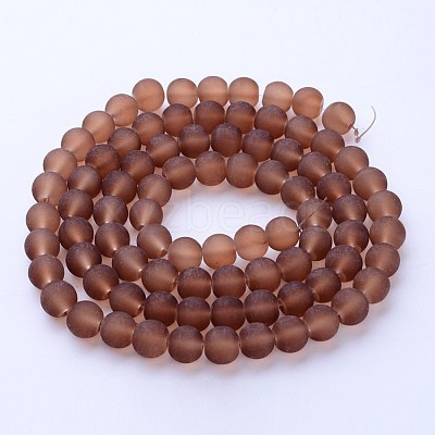 Baking Paint Transparent Glass Bead Strands X-GLAA-S031-10mm-26-1