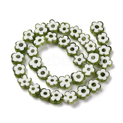 Handmade Millefiori Lampwork Beads Strands LAMP-G164-03I-1