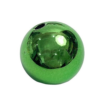 Opaque Acrylic Beads PACR-WH0002-008C-1