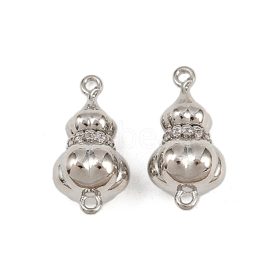 Brass Micro Pave Cubic Zirconia Screw Clasps KK-C136-03P-1