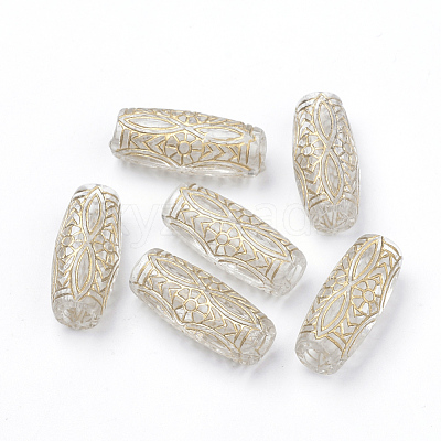 Plating Transparent Acrylic Beads X-PACR-Q115-49-1