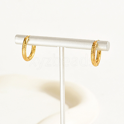 Fashionable Casual Simple 201 Stainless Steel Round Hoop Earrings SA7421-1