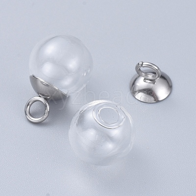 Plastic Bead Cap Pendant Bails KY-K003-02A-1