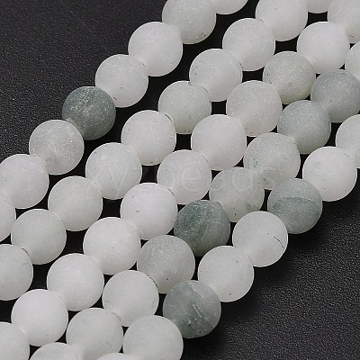 Natural Tianshan Cui Quartzite Beads Strands G-G305-A02-6mm-1