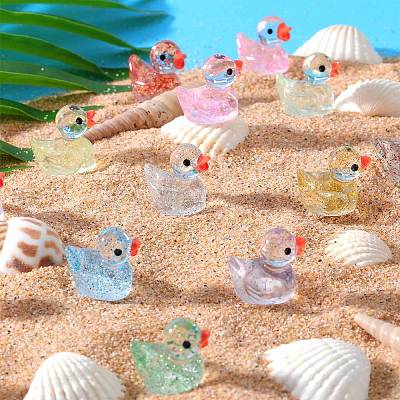 120Pcs 12 Colors Mini Resin Sequins Duck Home Display Decorations RESI-SZ0003-32-1