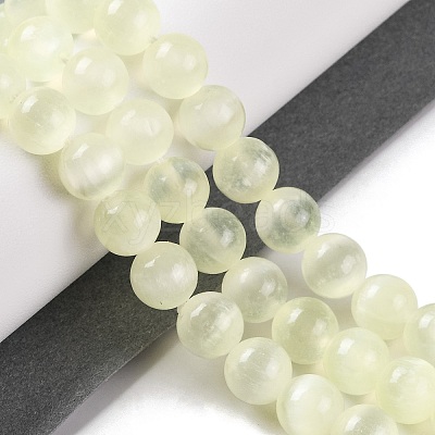 Natural Selenite Beads Strands G-C142-01C-05-1