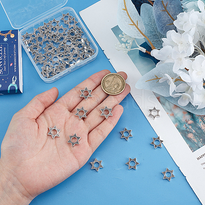 60Pcs Tibetan Style Zinc Alloy Bead Frame FIND-SC0010-42-1