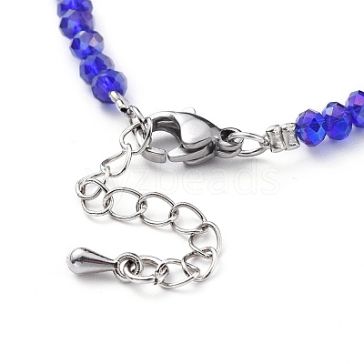 Faceted Glass Beaded Necklaces NJEW-JN02553-06-1