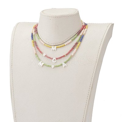 3 Layer Necklaces NJEW-JN03306-1