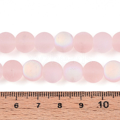 Frosted Transparent Glass Beads Strands LS-GLAA-T032-T10mm-MBB10-1