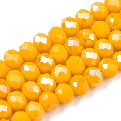 Electroplate Glass Beads Strands EGLA-A044-P8mm-B29-1