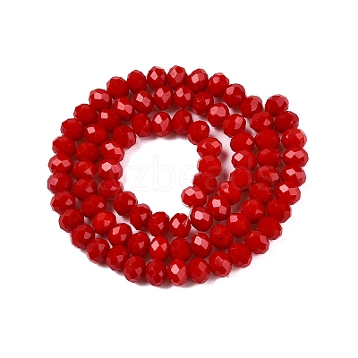 Opaque Solid Color Imitation Jade Glass Beads Strands X-EGLA-A044-P6mm-D15-1