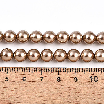 Baking Paint Pearlized Glass Pearl Bead Strands HY-N002-8mm-A06-1