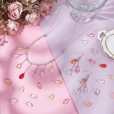 210Pcs 14 Styles Glass Charms FIND-PH0025-34-1