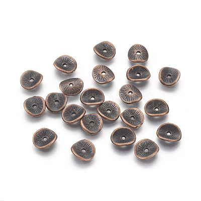 Tibetan Style Alloy Wavy Spacer Beads X-TIBEP-A11067-R-FF-1