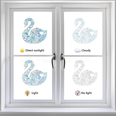 Waterproof PVC Colored Laser Stained Window Film Static Stickers DIY-WH0314-112-1