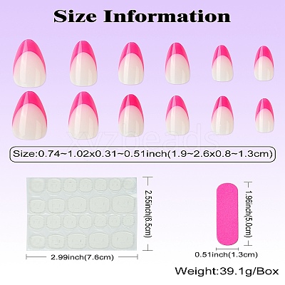 ABS Plastic Full Cover Press On False Nails DIY-CJC0006-12B-1