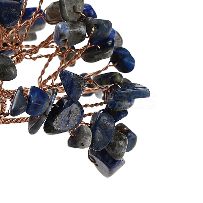 Natural Lapis Lazuli Chips Tree Decorations DJEW-M012-02A-1