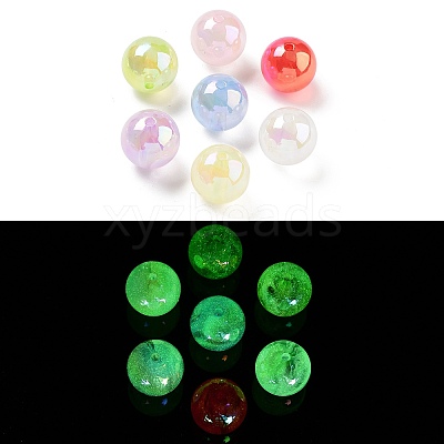 UV Plating Luminous Acrylic Beads OACR-S140-01-1