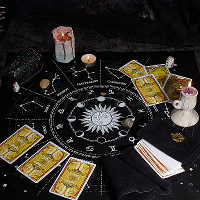 1Pc Double-Sided Velvet Tarot Cards Storage Bags TP-CN0001-27B-1