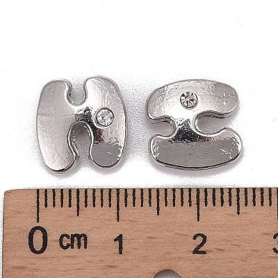 Letter Slider Beads for Watch Band Bracelet Making ALRI-O012-H-NR-1
