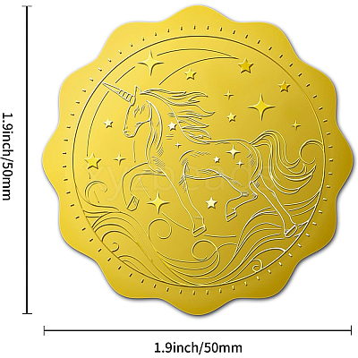 Self Adhesive Gold Foil Embossed Stickers DIY-WH0211-193-1
