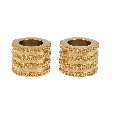 201 Stainless Steel Beads STAS-P437-02G-1