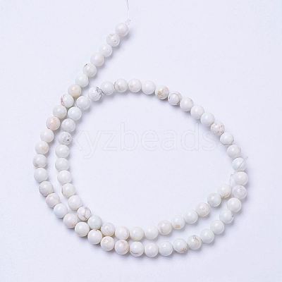 Natural Magnesite Bead Strands X-G-P286-10-6mm-1