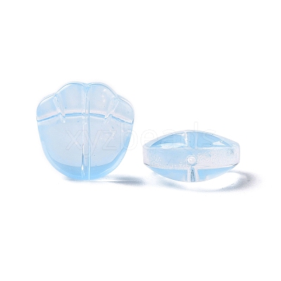 Transparent Spray Painted Glass Beads GLAA-I050-12E-1