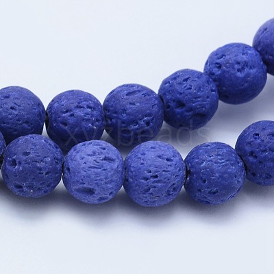 Natural Lava Rock Beads Strands X-G-F531-8mm-G12-1
