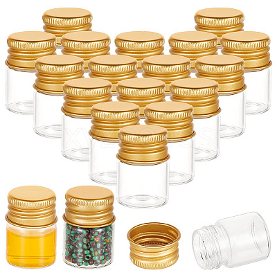 80Pcs Clear Glass Bead Storage Tubes CON-BC0007-38-1
