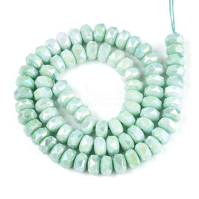 Anti-Tarnish Electroplate Glass Beads Strands GLAA-T025-8mm-11D-1