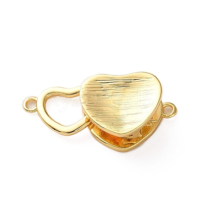 Brass Interlocking Clasps KK-Z105-03G-1