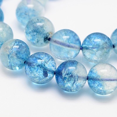 Dyed Round Natural Crackle Quartz Beads Strands G-K084-10mm-03A-1