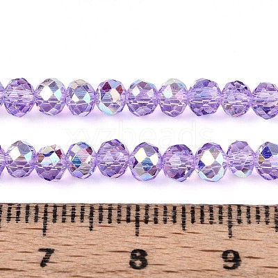 Transparent Glass Beads Strands X-EGLA-N016-4mm-03-1