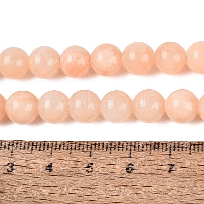 Natural Dyed Yellow Jade Gemstone Bead Strands G-R271-8mm-Y03-1