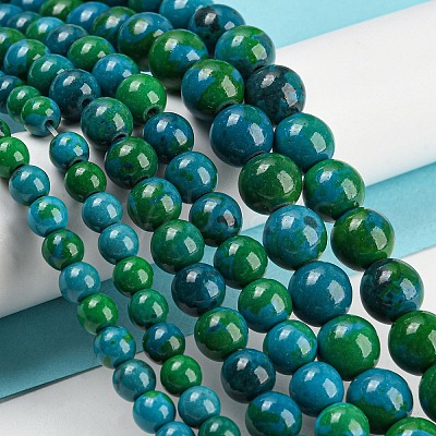 Synthetic Chrysocolla Beads Strands G-L529-B01-8mm-1