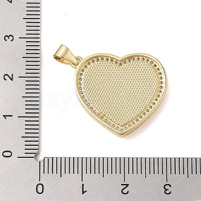 Brass Micro Pave Clear Cubic Zirconia Pendants KK-I712-51G-07-1