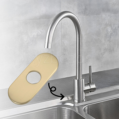 Oval Stainless Steel Faucet Hole Covers STAS-WH20001-18F-G-1