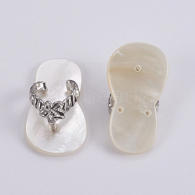 Natural White Shell Mother of Pearl Shell SSHEL-L008-33B-1
