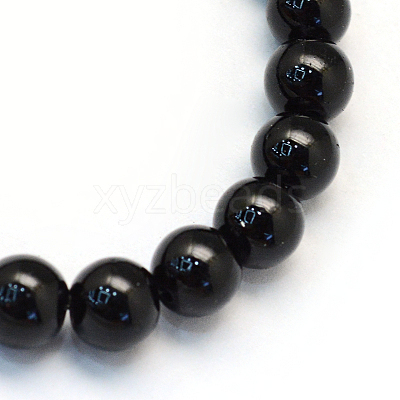 Baking Paint Pearlized Glass Pearl Round Bead Strands X-HY-Q330-8mm-80-1